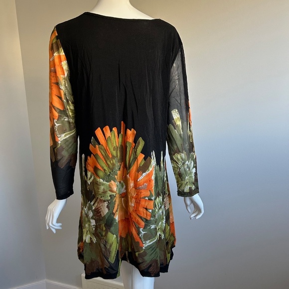 Unique Floral pattern dress, bright and colourful, Size XL - Picture 7 of 13